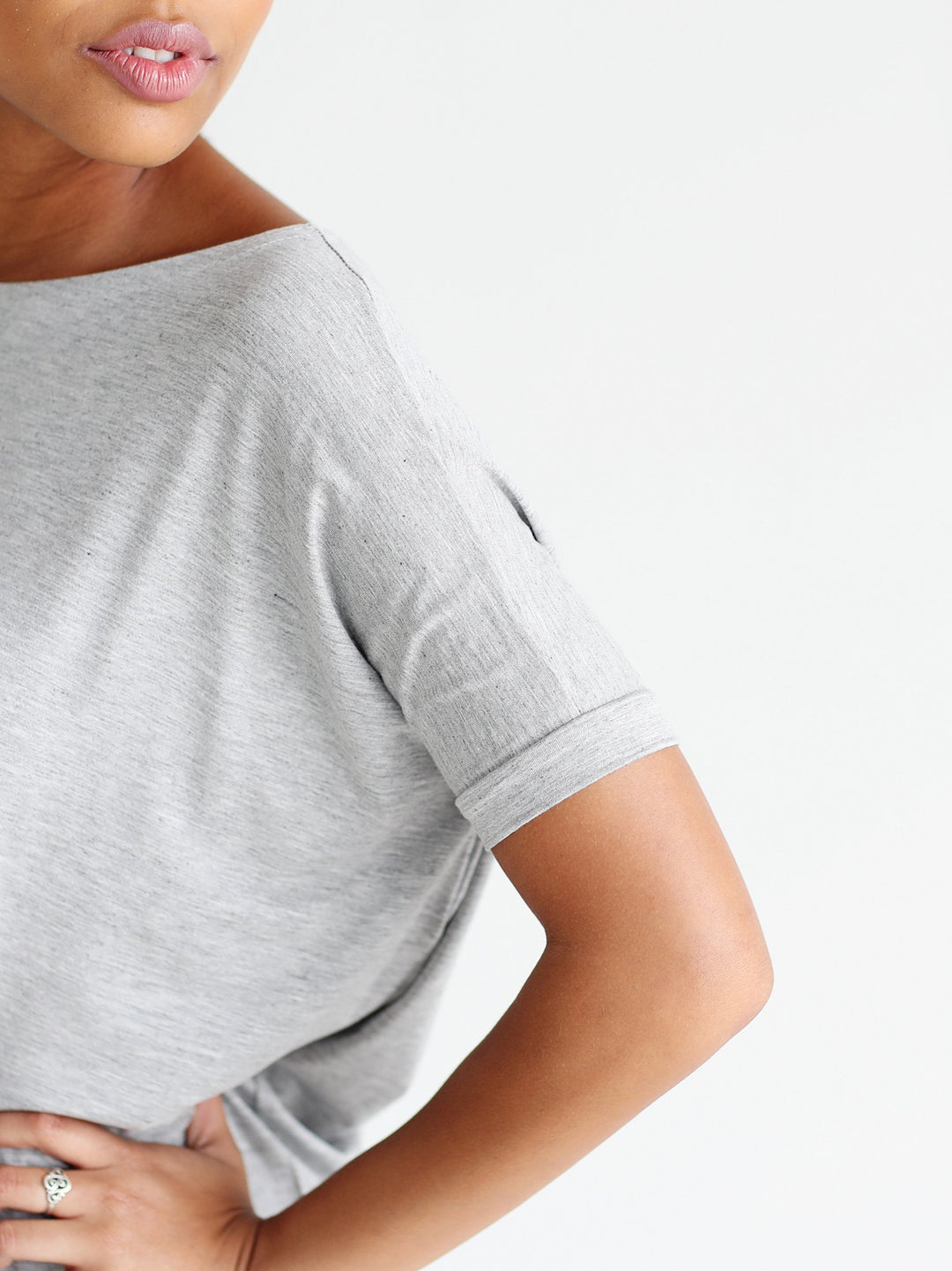 Heather Gray Short Sleeve Top
