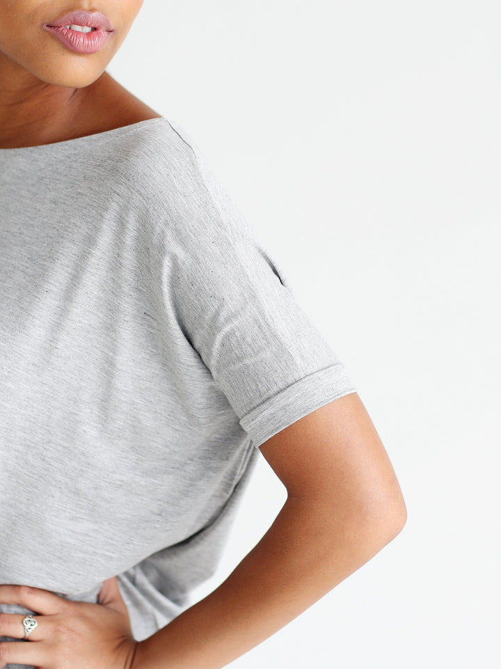 Heather Gray Short Sleeve Top