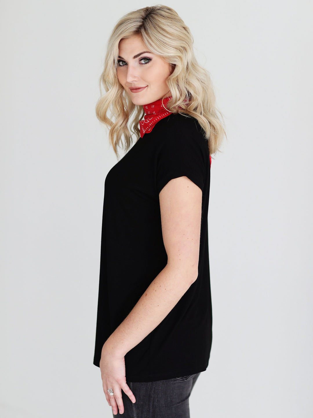 Black Cap Sleeve Top