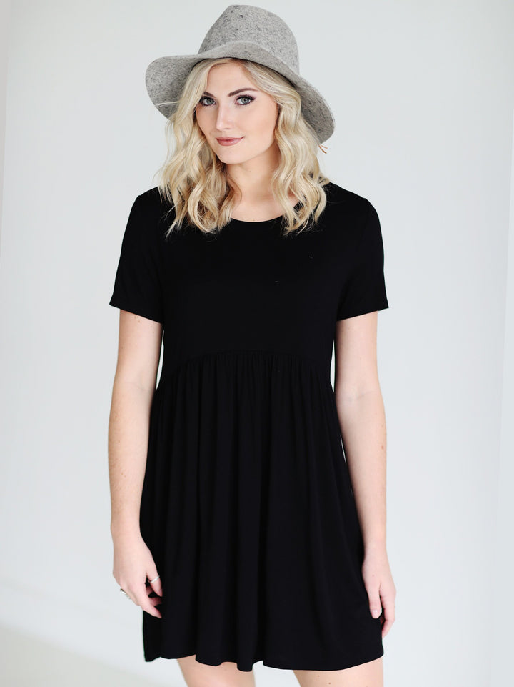 Black DLMN Babydoll Dress