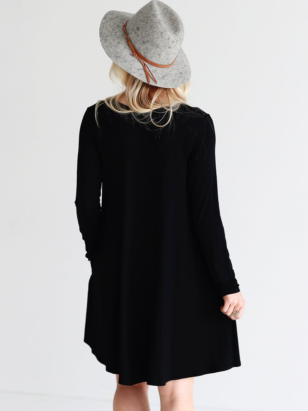 Black DLMN Pocket Swing Dress