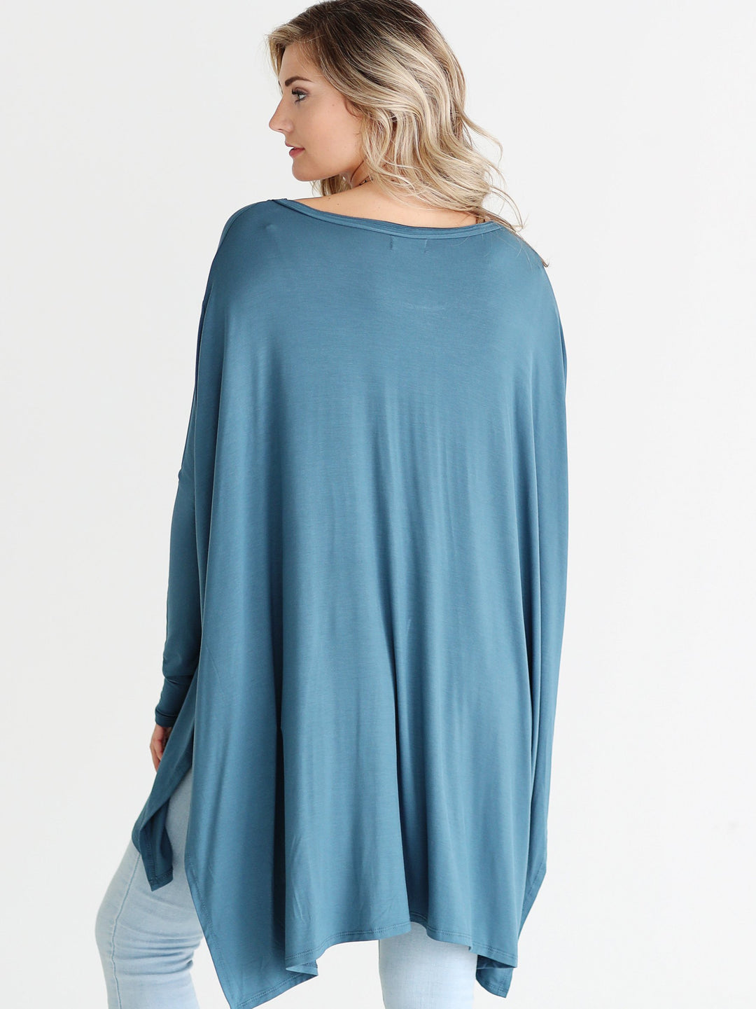 Midnight Teal DLMN Oversized Tee