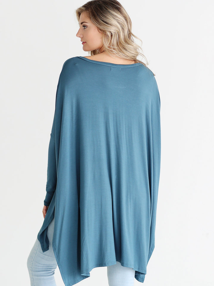 Midnight Teal DLMN Oversized Tee