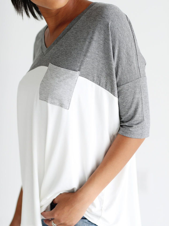 Color Block Pocket Tee