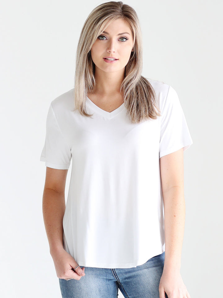 Pre-Order - DLMN Boyfriend V-Neck Tee