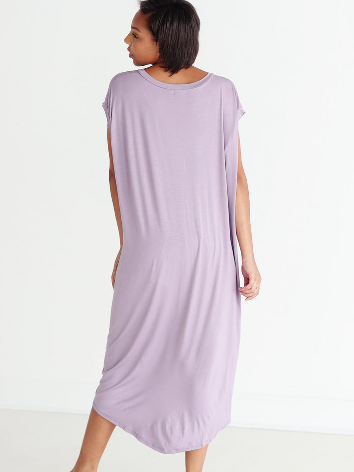 Light Purple DLMN Knotted High-Low Top
